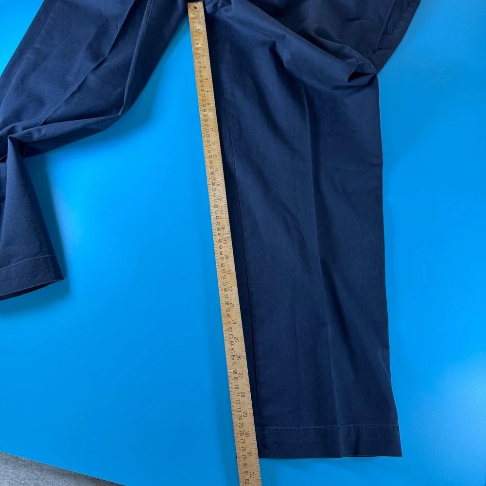 Polo Ralph Lauren Mens Navy Blue Stretch Classic Fit Chino Pants 44x32 Preppy